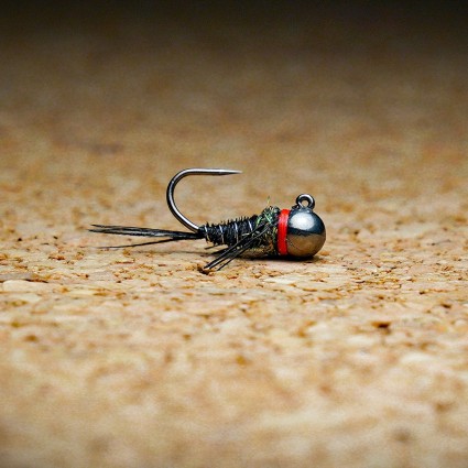 Муха нахлыст TFF SB Tungsten Head 4.5mm Pheasant Tail Jig Uncoated #12 1.0g Black/Orange фото 1