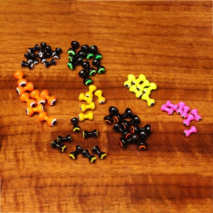 Гантели Hareline Double Pupil Lead Eyes Sm #4 Black/Fl Orange/Black фото 2