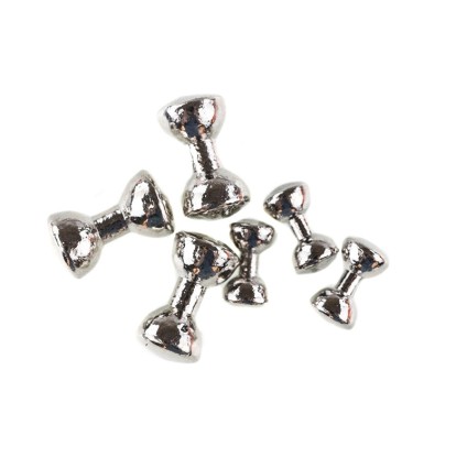 Гантели Hareline Nickel Plated Lead Dumbbell Eyes Medium #4 10pcs фото