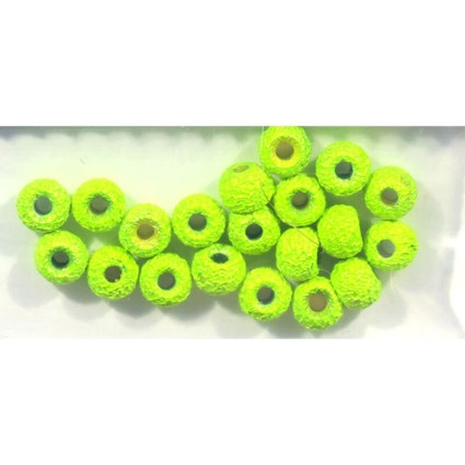 Головки Hareline Gritty Brass Beads #54 Chartreuse Grit 5/32 3.8mm фото 1