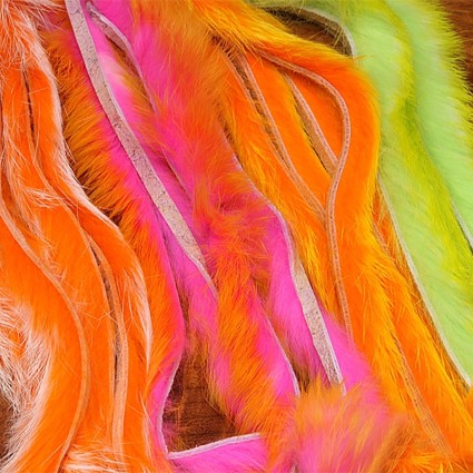 Кролик Hareline Two Toned Rabbit Strips #18 White/Hot Pink фото 2