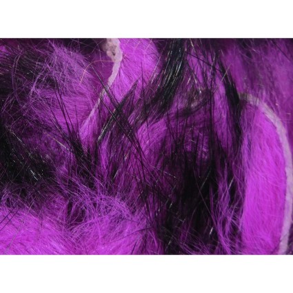 Кролик Hareline Two Toned Rabbit Strips #6 Black/Fl Hot Pink фото 1