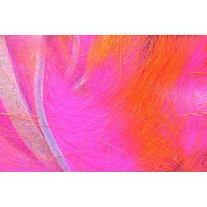 Кролик Hareline Two Toned Rabbit Strips #16 Hot Orange/Fl Hot Pink фото 1