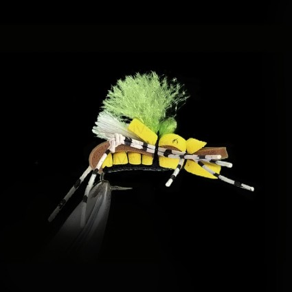 Муха Hareline UV2 Mega Foam Indi Hopper Yellow #14 фото