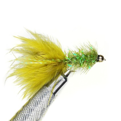 Муха Hareline UV2 Krystal Bugger BH Olive #12 фото