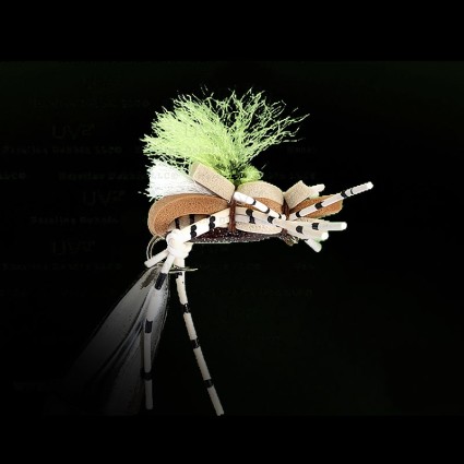 Муха Hareline UV2 Mega Foam Indi Hopper Tan #10 фото