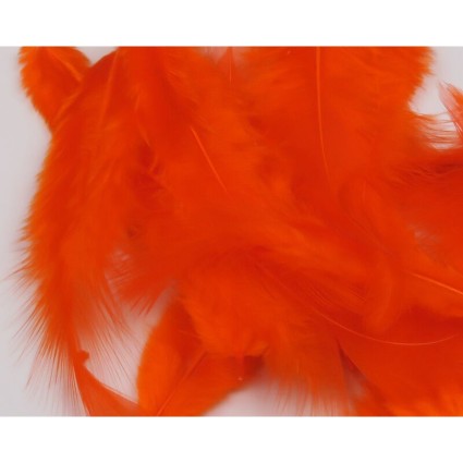 Перо Hareline Soft Hackle #187 Hot Orange фото 1