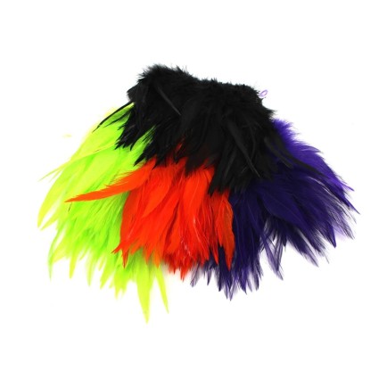 Перо Hareline Strung Chinese Saddle Hackle 5-7'' #377 White фото 2