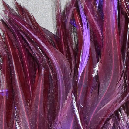 Перо Hareline 6-7'' Woolly Bugger Saddle Hackle #298 Purple фото 2