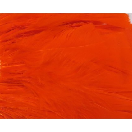 Перо Hareline Intruder Feather Prop Hackle #187 Hot Orange фото 1