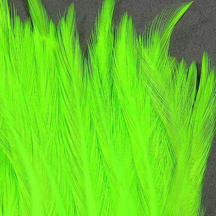 Перо Hareline Strung Chinese Saddle Hackle 5-7'' #54 Chartreuse фото 1