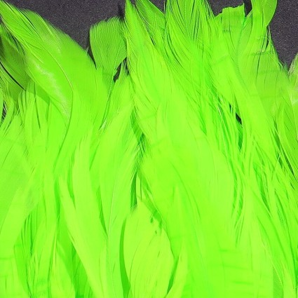 Перо Hareline SR UV2 Strung Schlappen #125 Fl Chartreuse фото 1