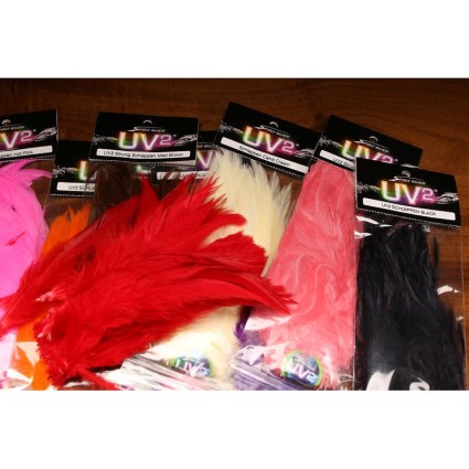 Перо Hareline SR UV2 Strung Schlappen #125 Fl Chartreuse фото 2