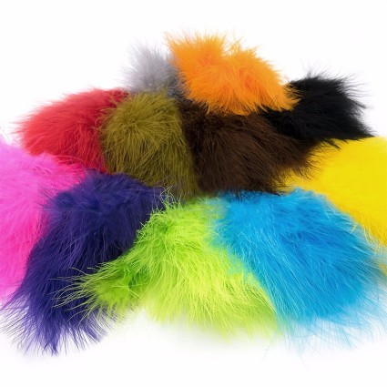 Перо марабу Hareline UV2 Premium Selected Marabou Hot Red фото 2