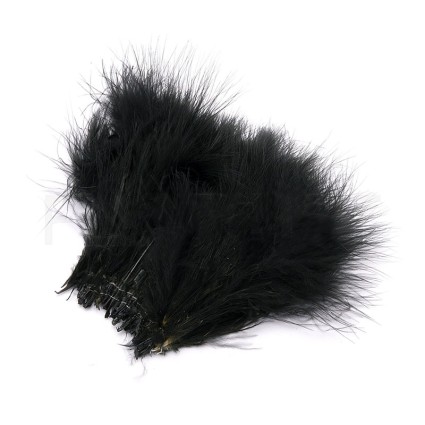 Перо марабу Hareline Marabou Blood Quills #11 Black фото 1