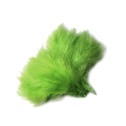 Перо марабу Hareline Marabou Blood Quills #132 Fl Green фото 1