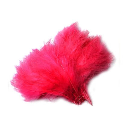 Перо марабу Hareline Marabou Blood Quills #188 Hot Pink фото 1