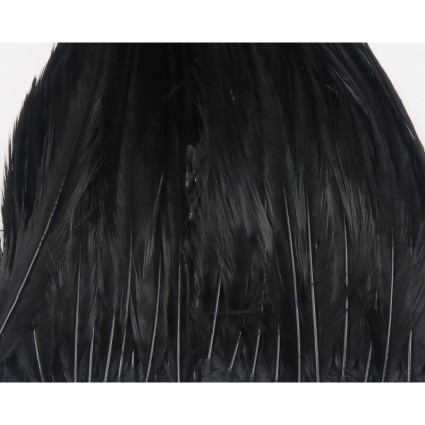 Перо петуха Hareline Bugger Hackle Patches #11 Black фото 1