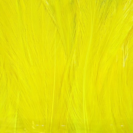 Перо петуха Hareline Saltwater Neck Hackle #142 Fl Yellow фото 1