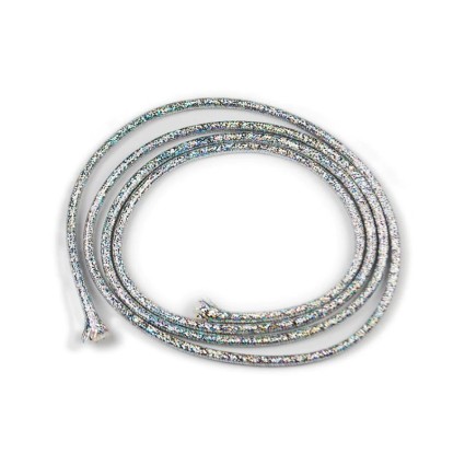 Плетёная трубка Hareline Holographic Mylar Cord SM Silver #344 фото