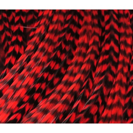 Седло петуха Hareline Half Grizzly Saddle #310 Red фото 1