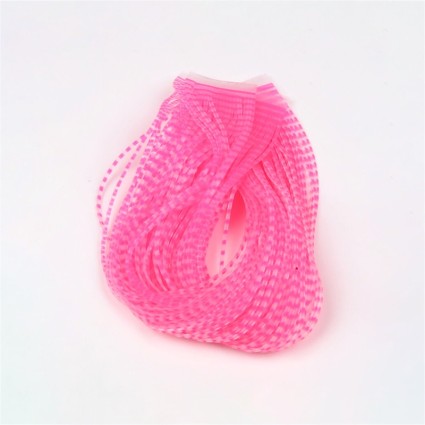 Силикон Hareline Chicone's Barred Regular Crusher Legs #3 Fl Pink/Clear фото 1