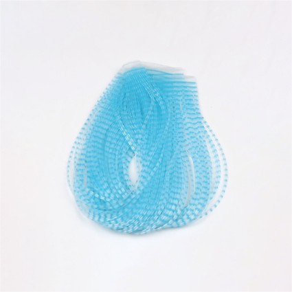 Силикон Hareline Chicone's Barred Regular Crusher Legs #8 Fl Blue/Clear фото 1