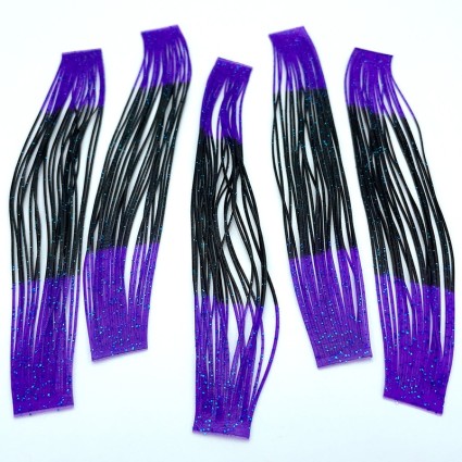 Силикон Hareline Crazy Legs #298 Black/Purple Tipped фото 1
