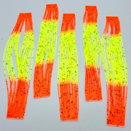 Силикон Hareline Crazy Legs #386 Yellow Chartreuse/Fl Orange Tipped фото 1