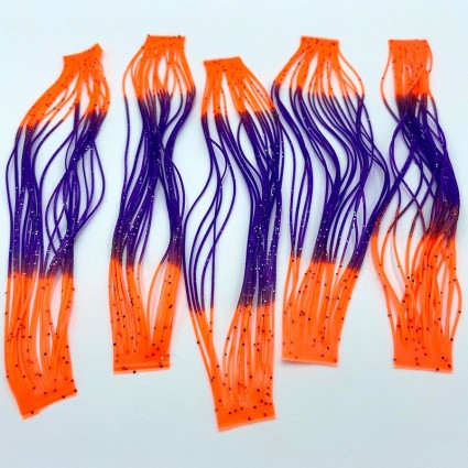 Силикон Hareline Crazy Legs #297 Purple/Fl Orange Tipped фото 1