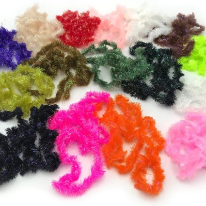 Синель Hareline Wide Frizzle Chenille 20mm #284 Pearl Green Hue фото 1