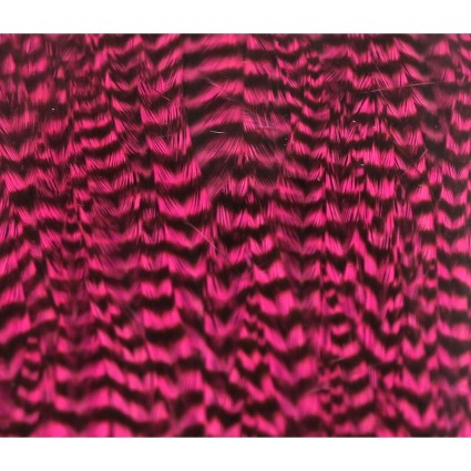 Скальп петуха Hareline Half Cape #175 Grizzly Hot Pink фото 1