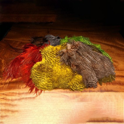 Скальп Hareline Grizzly Soft Hackle Marabou Patch #54 Chartreuse фото 2
