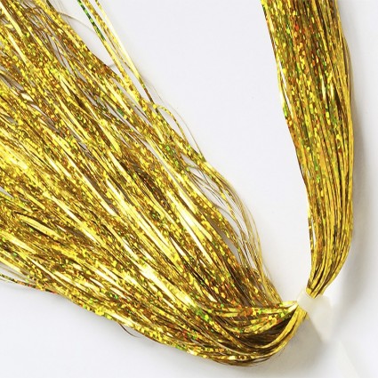 Флеш Hareline Flashabou Magnum 1/32'' #3282 Holo Yellow фото