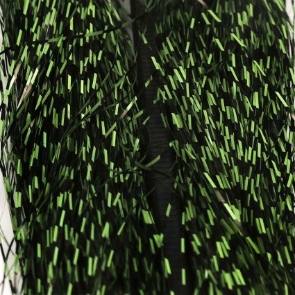 Флеш Hareline Micro Barred Voodoo Fibers #55 Black Barred Chartreuse фото 1