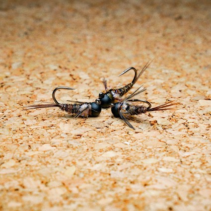 Муха нахлыст TFF SB Tungsten Head 4.0mm Pheasant Tail Matte Black #12 0.7g Natural  фото 2