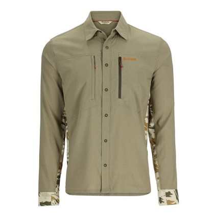 Рубашка SIMMS Intruder BiComp Fishing Shirt Stone/Ghost Camo Stone - L фото