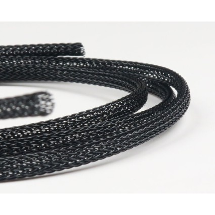 Плетёная трубка Hareline 1/2" Fish Skull Chockletts Body Tubbing #11 Black фото 1