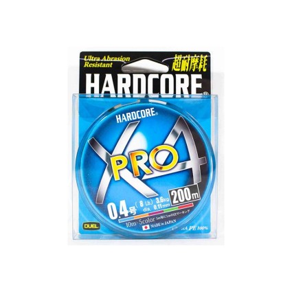 Плетёный шнур DUEL PE Hardcore X4 PRO 300m 5Color #1.0 8kg фото