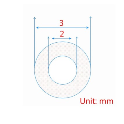 Трубка силикон TFF Silicone Tube Hook Holder Strong 3mm 1m Clear фото 2
