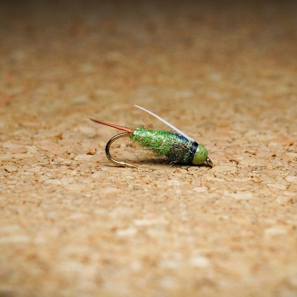 Муха нахлыст TFF Cherry Salmon Prince Nymph TH #8 Caddis Green фото 1
