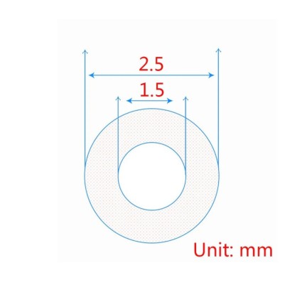 Трубка силикон TFF Silicone Tube Hook Holder 2.5mm 1m Clear фото 2