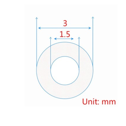 Трубка силикон TFF Silicone Tube Hook Holder 3mm 1m Clear фото 2