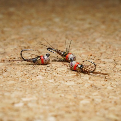 Муха нахлыст TFF SB Tungsten Head 4.0mm Pheasant Tail Jig Stone #14 Natural/Orange  фото 2