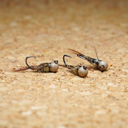 Муха нахлыст TFF SB Tungsten Head 3.5mm Pheasant Tail Jig Stone #14 Natural фото 2