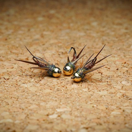 Муха нахлыст TFF SB Tungsten Head 4.5mm Prince Pheasant Tail Jig Gold #12 1g Natural фото 2