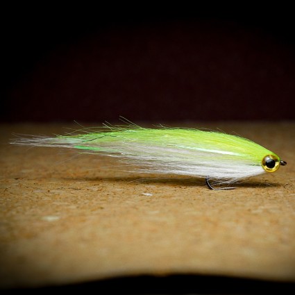 Муха Стример TFF Aspius Minnow #1 7cm White/Fl Chartreuse фото