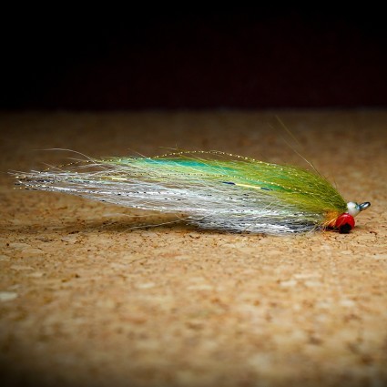 Муха Стример TFF Aspius Clouser #1 8см 0.5г Olive/Fl Chartreuse/White фото