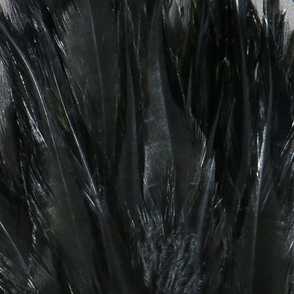 Перо Hareline Strung Chinese Saddle Hackle 5-7'' #11 Black фото 1