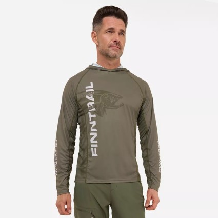 Лонгслив Finntrail Wave Big Fish Hoodie 6609 Khaki 2XL фото 4